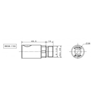 METR - RACCORD Obturateur Dia 6 - Filetage Male G 1/2 RBE06.1153 staubli 8242458