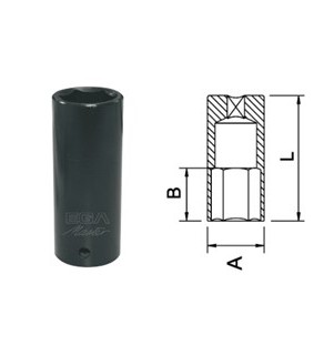 EGA 65246 -Douille  choc 3/4" serie longue 6 pans- 1'1/16