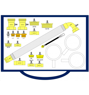 MALLETTE de raccords de prise de pression avec manomètres