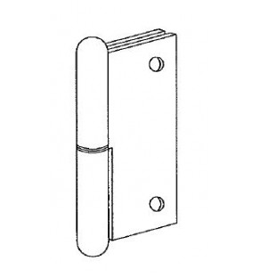 PAUMELLE inox pour porte affleurante HA386 (préciser si gauche ou droite)