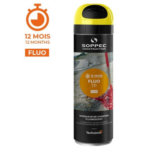 PEINTURE - Bombe Traçante Jaune Fluorescente FLUO TP 12 mois Aérosol - 8660010