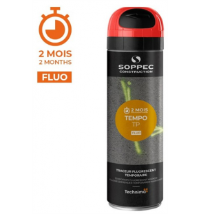 PEINTURE - Bombe Traçante Rouge Fluorescente TEMPO TP 2 mois Aérosol - 8660013