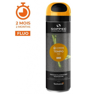 PEINTURE - Bombe Traçante Orange Fluorescente TEMPO TP 2 mois Aérosol - 8660014