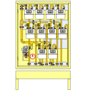 PLACARD Technique Gaz 10 Cpt G4 MP 21 MB Vertical avec Socle