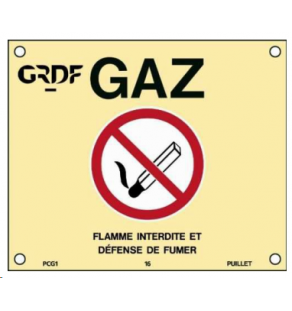 PLAQUE de Consigne PCG1 (GAZ)